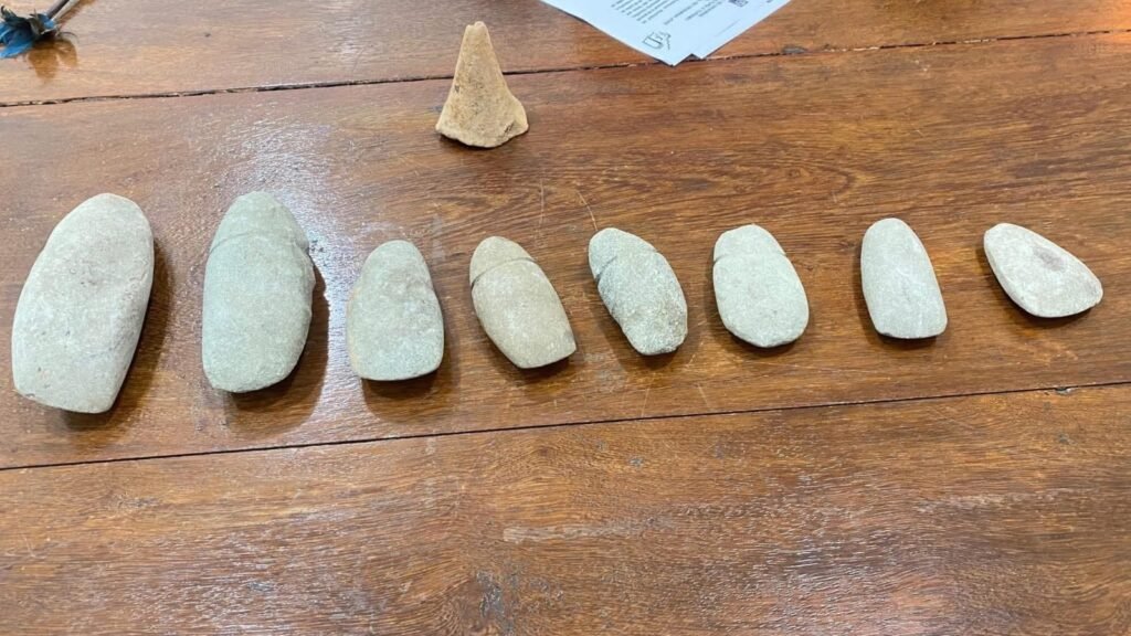 Peças arqueológicas do acervo do Museu Municipal de Oriximiná.